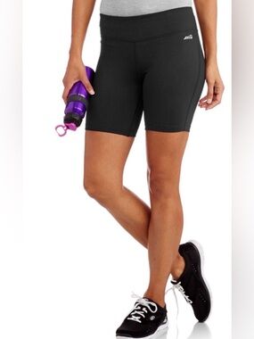 Avia Black Soot Estilo Super Soft Fitted Stretch Bike Shorts